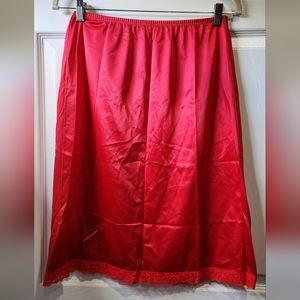 Vintage Vasserette red slip skirt women's size Medium